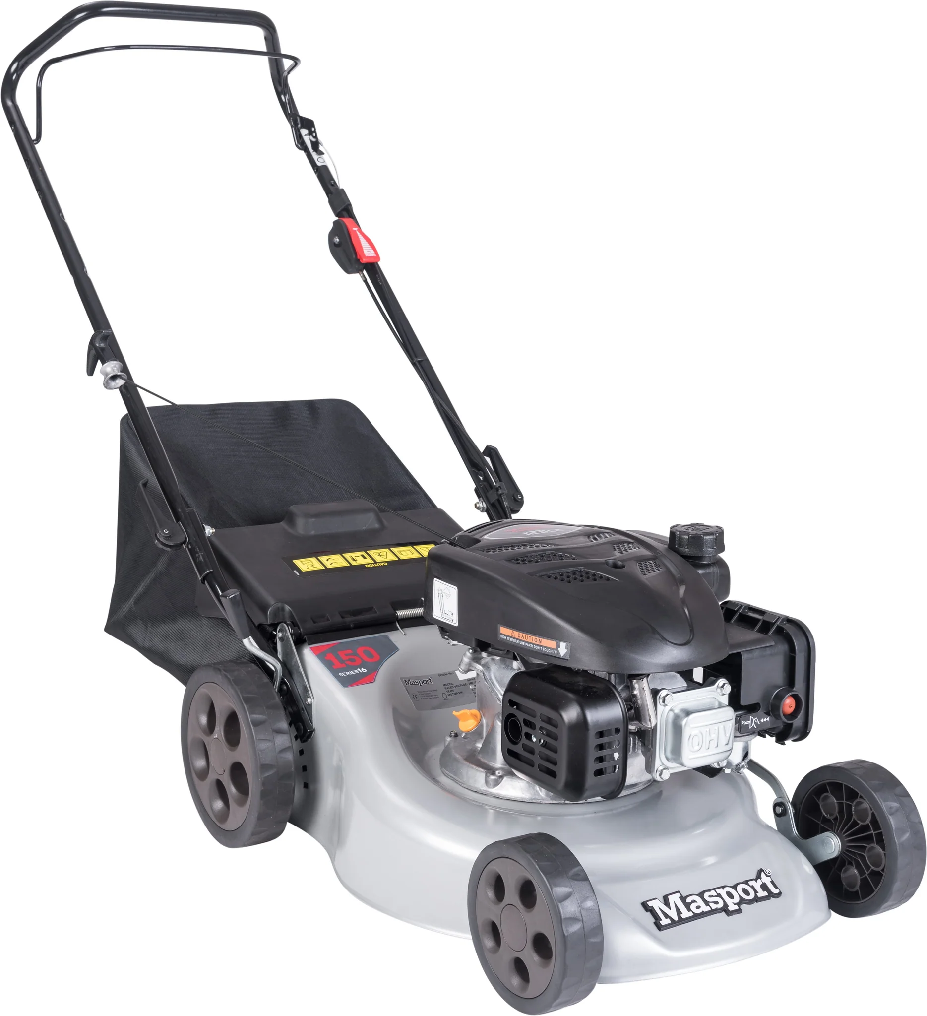 Masport 150 ST L 16" Petrol Rotary Lawnmower - 123cc Loncin Engine, Steel Deck & Mulching